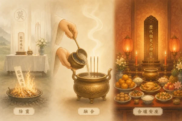 合爐與除靈：亡者正式成為祖先的儀式